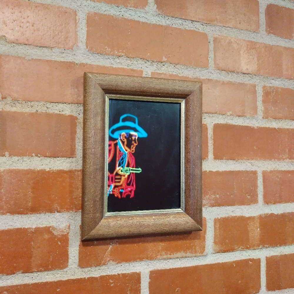 Neon Cowboy Art Print